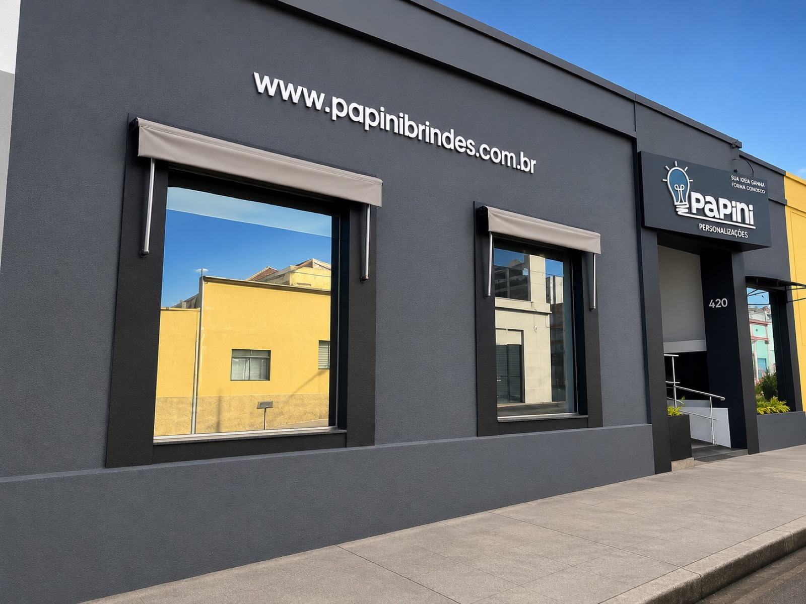 Fachada Papini Brindes — Olímpia SP